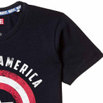 Kids Boys Captain America Printed Blue Tshirt