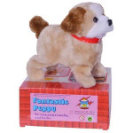 Battery Operated Jumping Walking and Barking Puppy Soft Toy - Beige