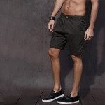 Men Charcoal Grey Solid Regular Fit Regular Shorts