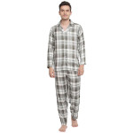 Olive Green Checkered Sleepwear Set