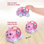 Free Wheel Car Cum Rattle Toy - Cat