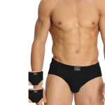 Men Pack of 3 Black Briefs