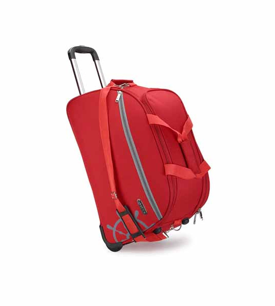 Unisex Red Solid Travel Duffle Bag