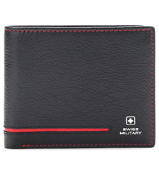 Men Black Genuine Leather Wallet