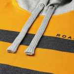 The Lifestyle Co Men Charcoal Grey & Mustard Yellow Colourblocked Hooded Sweatshirt