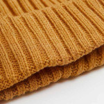 Men Yellow Rib Knit Hat