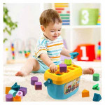 Shape Sorter Baby and Toddler Toy ABC and Shape Pieces Sorting Shape Game Developmental Toy for Children - Multicolour