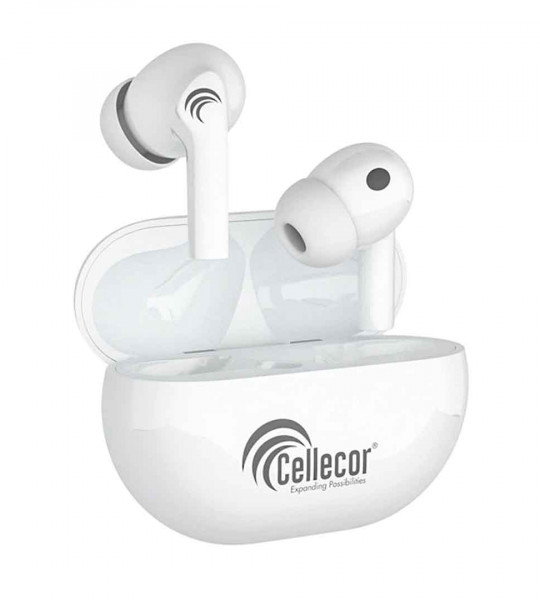 White Solid BroPods CB01 Waterproof Earbuds With 25 Hours Playtime