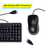 Zebronics Wired Keyboard and Mouse Combo with 104 Keys and a USB Mouse with 1200 DPI