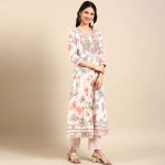 White Kurta Pant Set With Dupatta