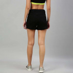 Women Black Solid Regular Fit Denim Shorts