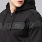 Men Black Solid Bomber