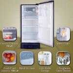 LG 185 L 5 Star Inverter Direct-Cool Single Door Refrigerator (GL-D201ABEU, Blue Euphoria, Base stand with drawer)